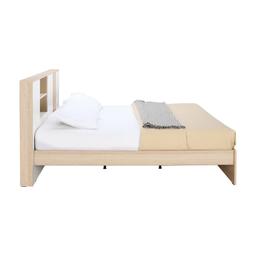 เตียงนอนพร้อมกล่องเก็บของใต้เตียง รุ่นร็อตเตอร์ดัม ขนาด 5 ฟุต - สีเลอร์บานา โอ๊ค/ขาว