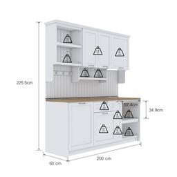 ชุดครัวพร้อมซิงค์ รุ่นลินซี่ ขนาด 200 ซม. - สีขาว