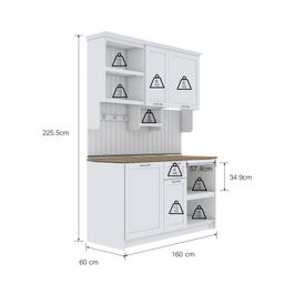 ชุดครัวพร้อมซิงค์ รุ่นลินซี่ ขนาด 165 ซม. - สีขาว/ธรรมชาติ