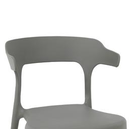Furinbox เก้าอี้ทานอาหารพลาสติก รุ่นเทสซี่ - สีเทาเข้ม