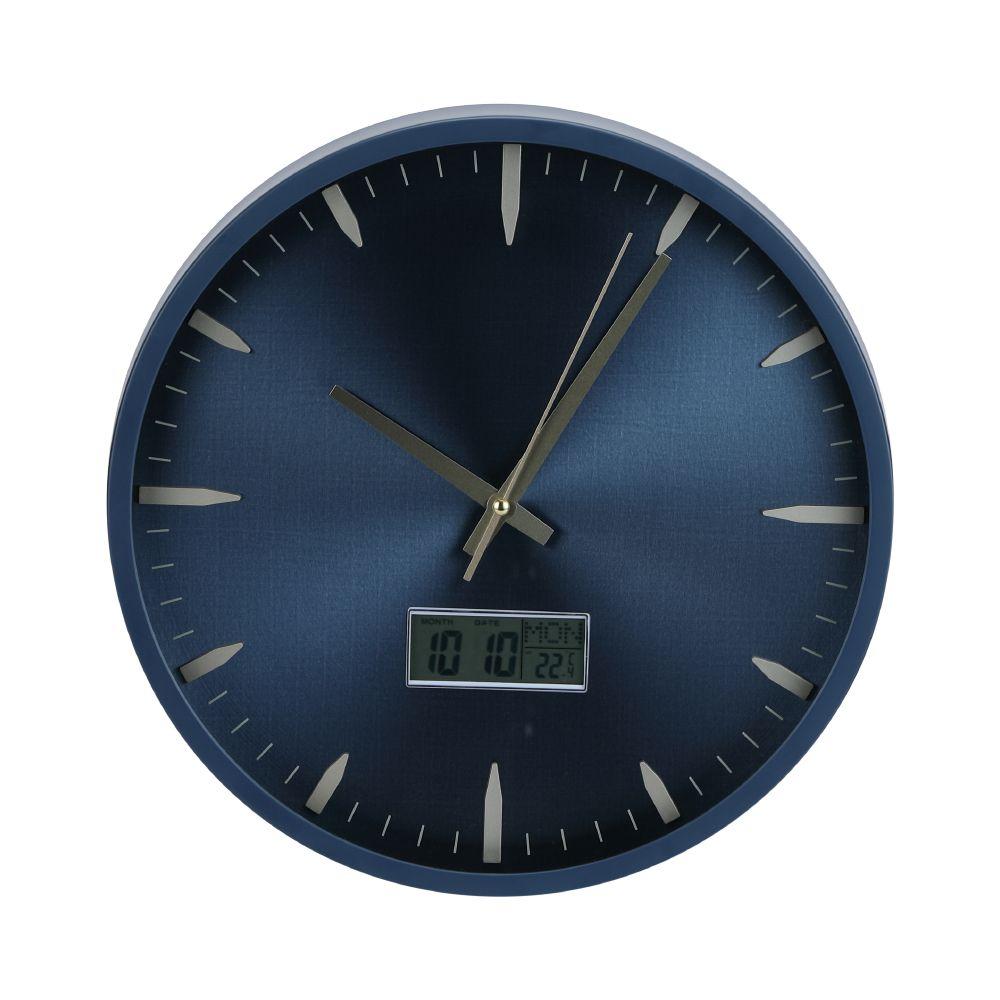 นาฬิกาติดผนัง รุ่นเนฟเวอร์เลท ขนาด 14 นิ้ว - สีน้ำเงิน/ทอง