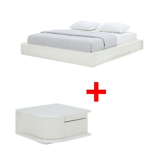 ซื้อเตียงนอน รุ่นบาเซีย ขนาด 5 ฟุต พร้อมตู้ข้างเตียง รุ่นบาเซีย ราคาพิเศษ!