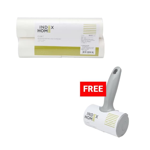 ซื้อกระดาษกาว รุ่นคลินท์ 60 แผ่น (4 ชิ้น/ชุด) แถมฟรี! ลูกกลิ้งขจัดฝุ่น รุ่นคลินท์ (60 แผ่น)