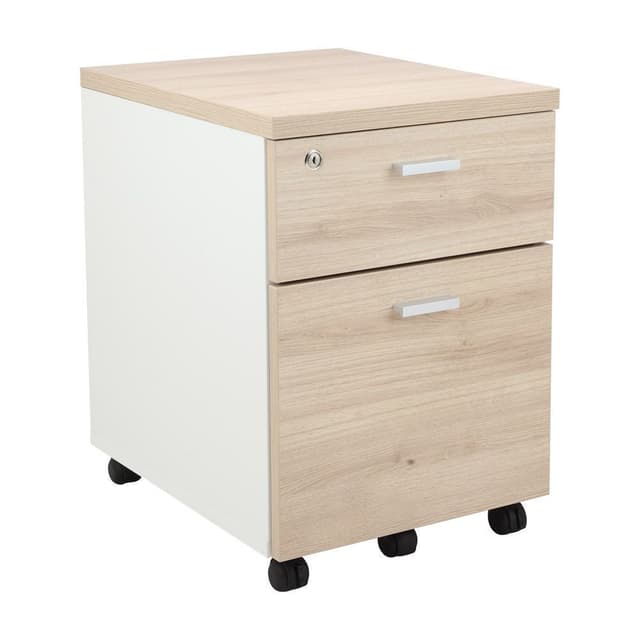 ตู้ 2 ลิ้นชัก รุ่นเวคตร้า ขนาด 40 เซนติเมตร - สีขาว/เมเปิ้ล