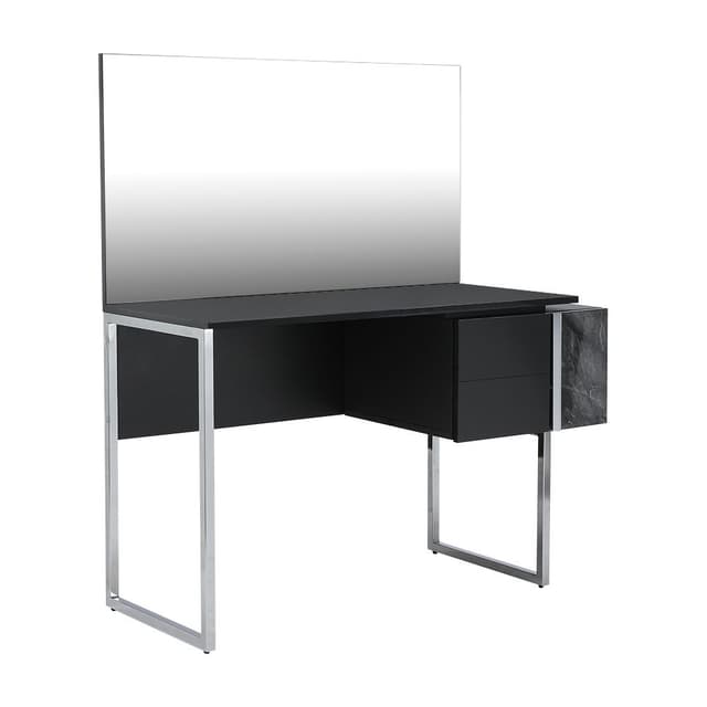 โต๊ะเครื่องแป้ง รุ่นบร๊องซ์พลัส - สีเทาเข้ม/หินอ่อน