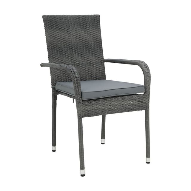 เก้าอี้สนามพร้อมเบาะ รุ่นพัลลาวัน - สีเทาเข้ม