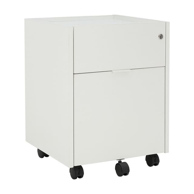 ตู้เอกสารล้อเลื่อน 2 ลิ้นชัก รุ่นอัลฟ่า - สีขาว