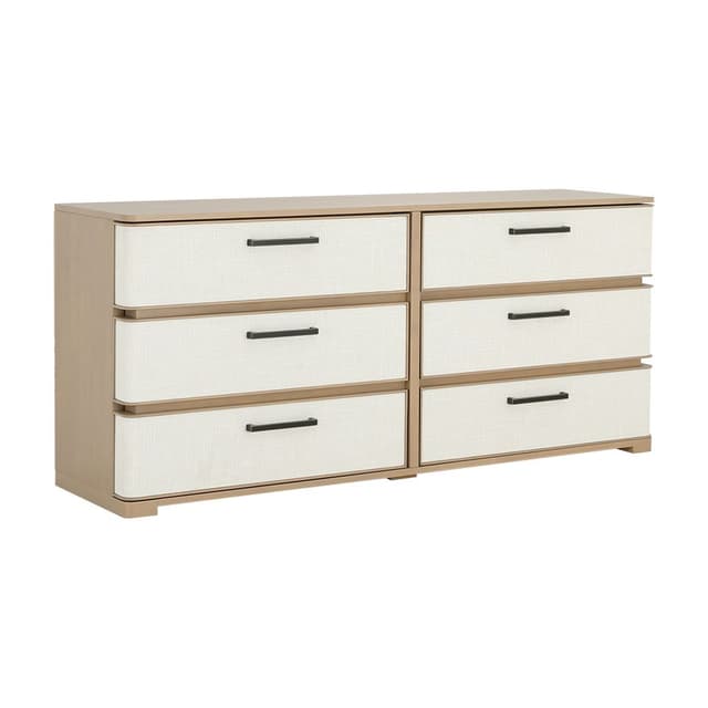 ตู้ 6 ลิ้นชัก รุ่นชาโตว์ ขนาด 180 ซม. - สีคาร์มีโล โอ๊ค/ครีม