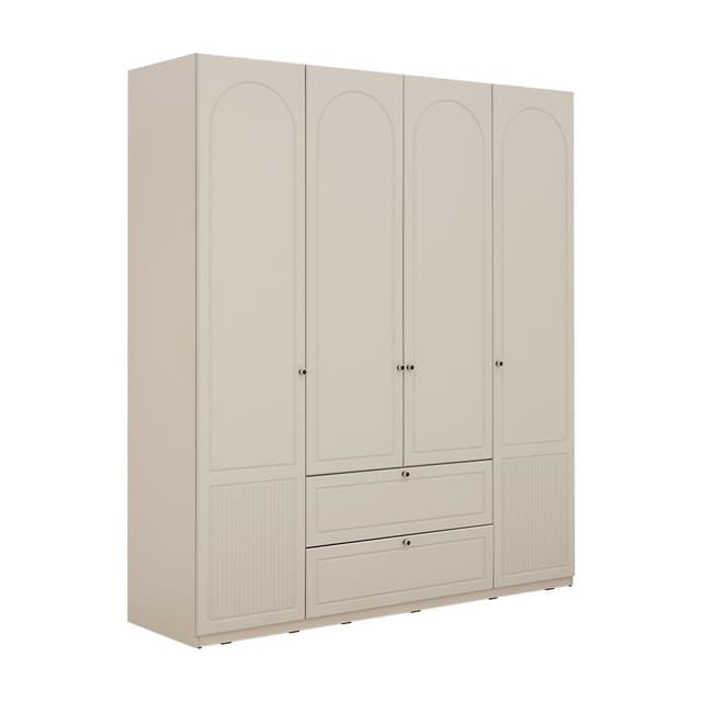 ตู้เสื้อผ้า 4 บาน รุ่นซีรีน - สีเบจ