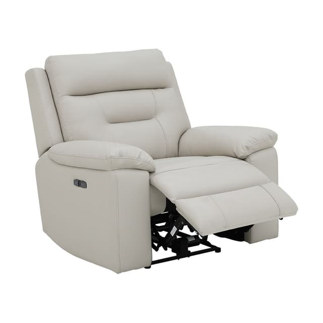 โซฟาหนังแท้ผิวสัมผัสปรับระดับไฟฟ้า 1 ที่นั่ง รุ่นมิโดริ - สีรอยัล เบจ