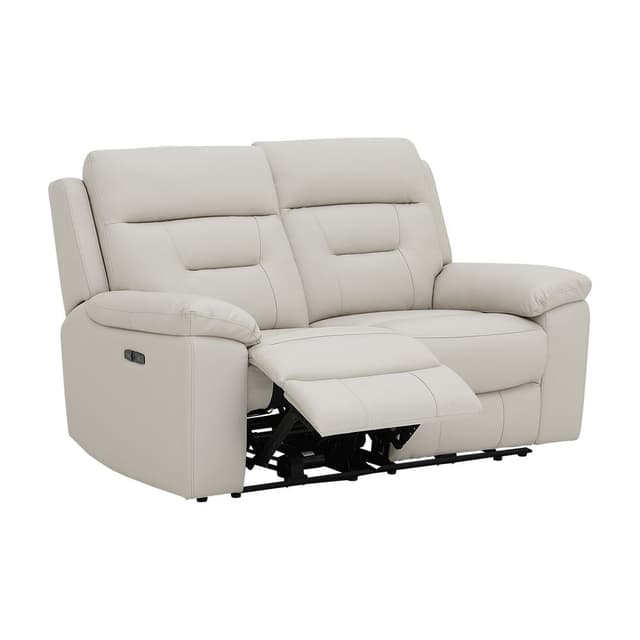 โซฟาหนังแท้ผิวสัมผัสปรับระดับไฟฟ้า 2 ที่นั่ง รุ่นมิโดริ - สีรอยัล เบจ