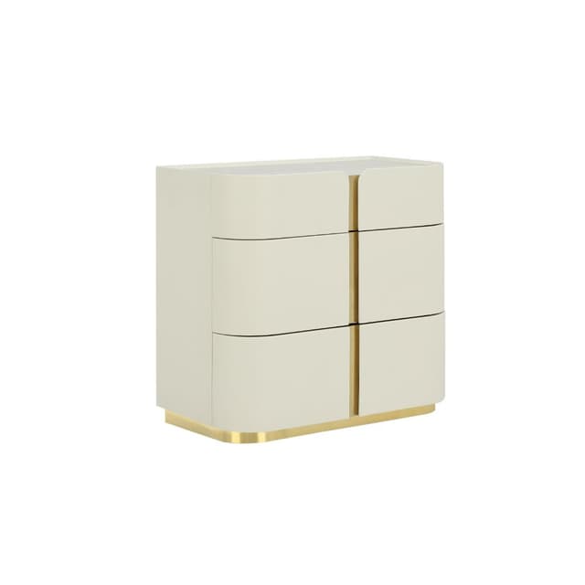 ตู้ 3 ลิ้นชัก รุ่นมูนลิท ขนาด 90 ซม. - สีขาวงาช้าง