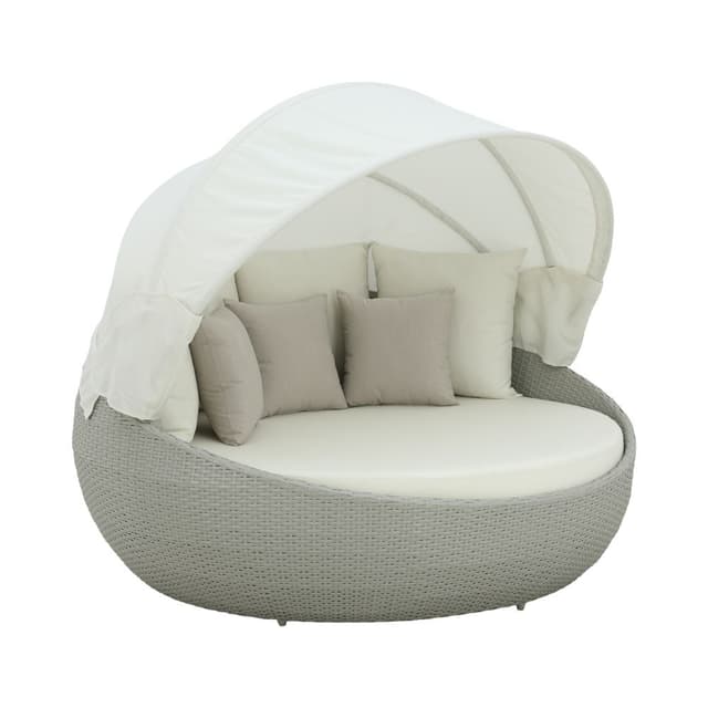 เตียงพักผ่อนพร้อมหลังคาคลุม รุ่นชวา - สีเทา