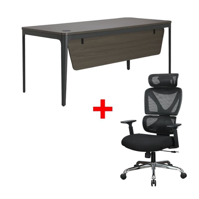ซื้อโต๊ะทำงาน รุ่นแฟลร์ ขนาด 180 ซม.พร้อมเก้าอี้สำนักงาน รุ่นเอ็กโกโนมิก ราคาพิเศษ!