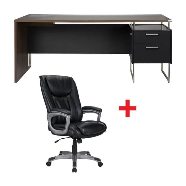 ซื้อโต๊ะผู้บริหาร รุ่นโนเบิล ขนาด 180 ซม. พร้อมเก้าอี้สำนักงานพนักพิงสูง รุ่นโคเปอร์ ราคาพิเศษ!
