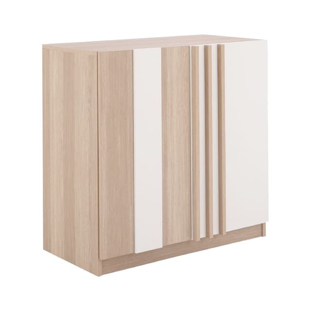 ตู้บานเปิด รุ่นวาร่า ขนาด 80 ซม. - สีเลอบาน่า โอ๊ค/ขาว