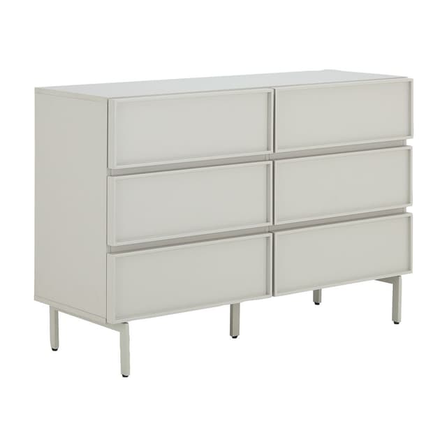 ตู้ 6 ลิ้นชัก รุ่นมิลิเนียน ขนาด 120 ซม. - สีเทา