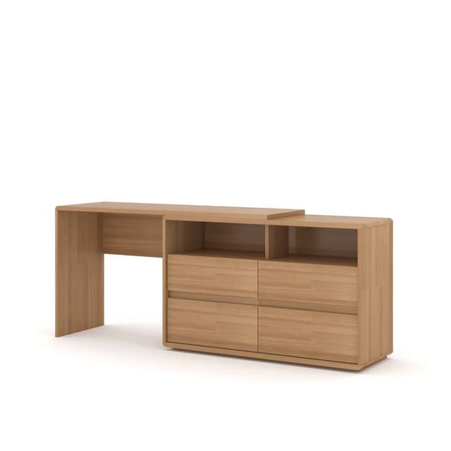 โต๊ะเครื่องแป้ง รุ่นวาซาบิ ขนาด 140-237 ซม. - สีธรรมชาติ