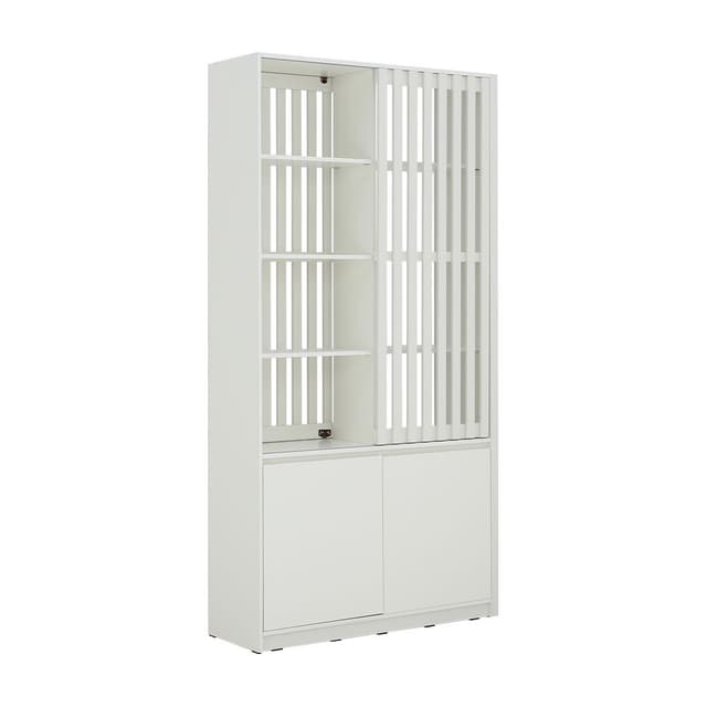 ชั้นวางของพร้อมตู้ รุ่นชิซูโอกะ ขนาด 118 ซม. - สีขาว