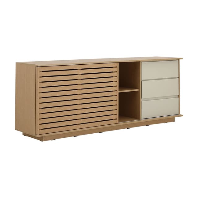 ตู้ไซด์บอร์ด รุ่นชิซูโอกะ ขนาด 200 ซม. - สีโตเกียว โอ๊ค/หินทราย