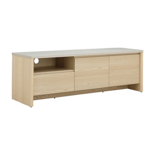 ตู้วางทีวี รุ่นทราวินด์ ขนาด 153 ซม. - สีธรรมชาติ/เกรย์ ทราเวอร์ทีน