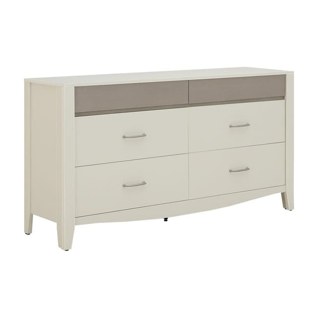 ตู้ 6 ลิ้นชัก รุ่นฟลอเรนซ์ - สีขาวงาช้าง/แฟบริค วูล