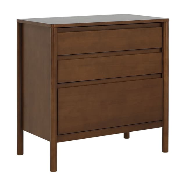 ตู้ 3 ลิ้นชัก รุ่นมิยาซากิ ขนาด 80 ซม. - สีวอลนัท