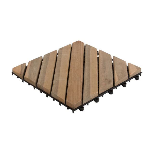 ระแนงไม้เต็ง รุ่นสแน๊ป ขนาด 30 x 30 ซม. - สีน้ำตาล