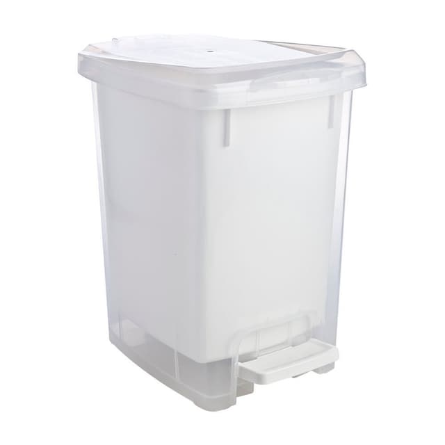 ถังขยะขาเหยียบ รุ่นไอวี่ ขนาด 10 ลิตร - สีขาว