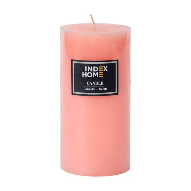 เทียนพิลล่า รุ่นคาเมลล่า ขนาด 3 x 6 นิ้ว - กลิ่นโรสอีฟ / สีชมพู