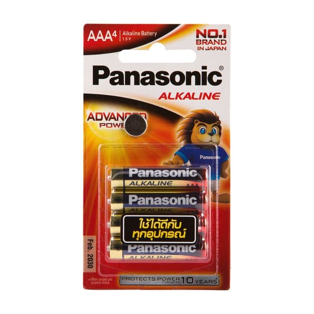 ถ่านอัลคาไลน์ รุ่นพานาโซนิค AAA PACK 4 - สีแดง