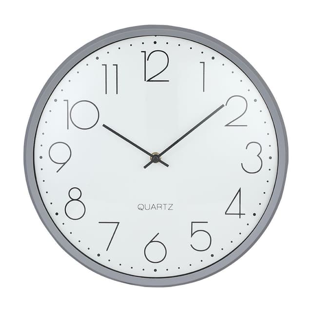 นาฬิกาติดผนัง รุ่นเจอร์ลี่ ขนาด 13 นิ้ว - สีขาว/เทา