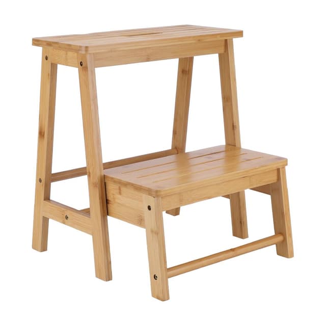 เก้าอี้บันได 2 ชั้นแบบพับได้ รุ่นแอมเบอร์ - สีธรรมชาติ