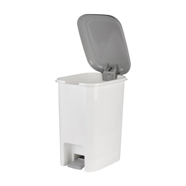 ถังขยะขาเหยียบ รุ่นคลีเอโน่ ขนาด 15 ลิตร - สีขาว/เทา