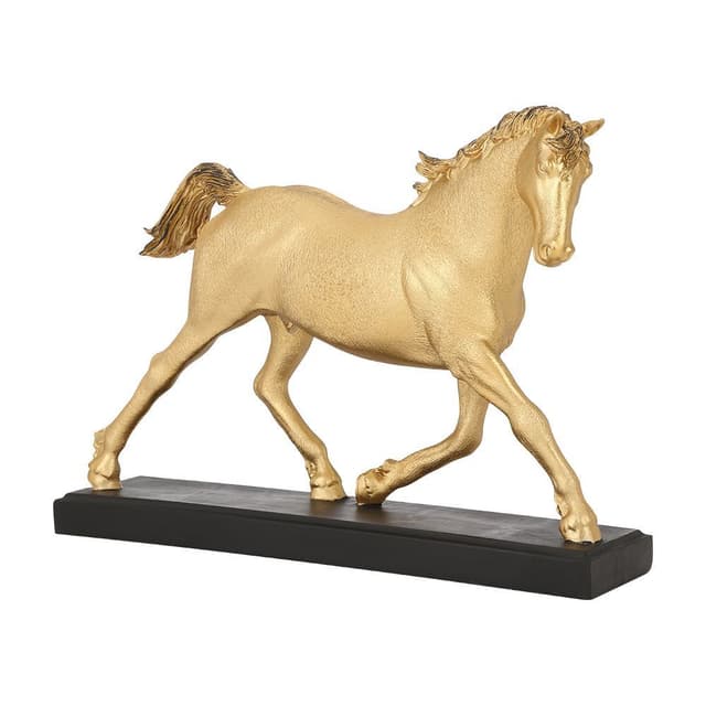 รูปปั้นม้า รุ่นฟาร์ชาน่า ขนาด 13 นิ้ว - สีทอง/ดำ