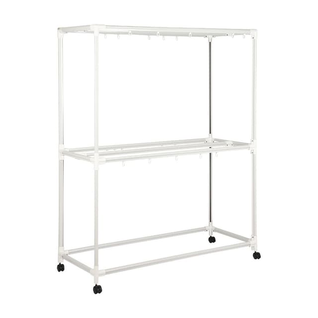 ราวตากผ้า 8 เส้น พร้อมล้อ รุ่นไททัน - สีขาว