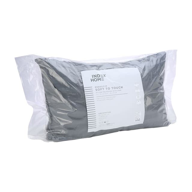 หมอนหนุนพร้อมปลอก รุ่นเอสเดย์ลี่ ขนาด 48 x 74 ซม. - สีเทา