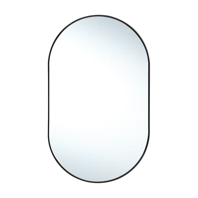 กระจกติดผนัง รุ่นแคปซูล - สีดำ