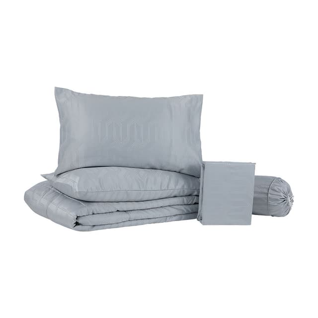 ชุดผ้าปูที่นอน รุ่นทิวลิป ขนาด 6 ฟุต จำนวน (6 ชิ้น/ชุด) - สีเทา