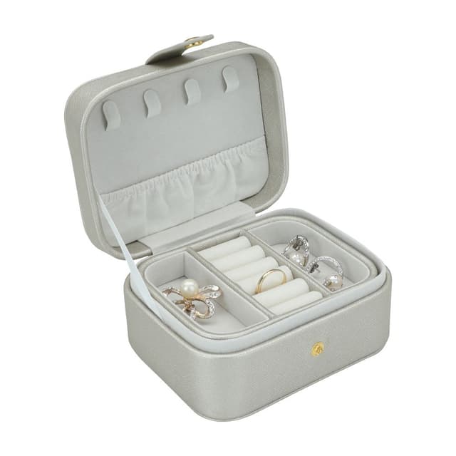 กล่องใส่เครื่องประดับ รุ่นเจเว่น ขนาด 12.6 x 10 ซม. - สีเงิน