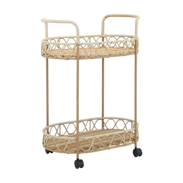 รถเข็นอเนกประสงค์ 2 ชั้น รุ่นทีมิซุ - สีธรรมชาติ