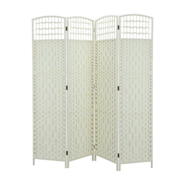 ฉากกั้นห้อง 4 บาน รุ่นสาน ขนาด 160 x 2 x 170 ซม. - สีขาว