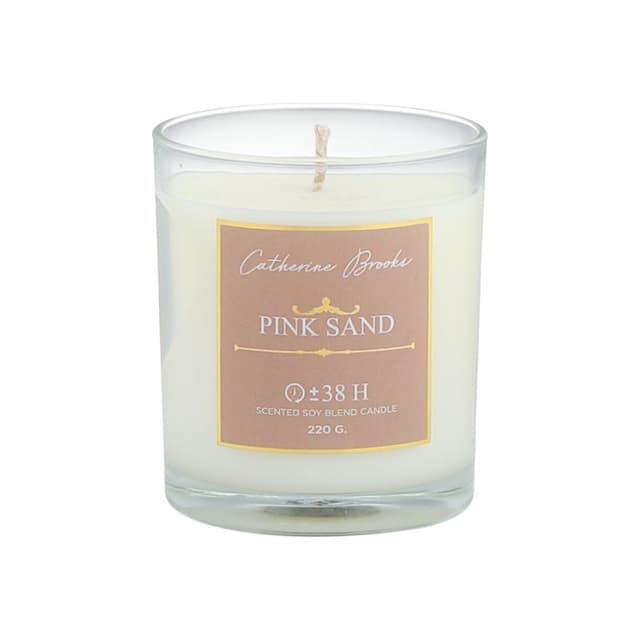 เทียน รุ่นแคทรีนบรู๊คส์ กลิ่นพิงค์แซน - สีน้ำตาล