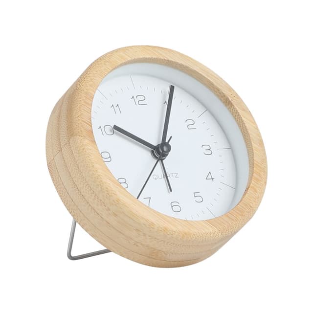นาฬิกาปลุก รุ่นโมล่อนน์ ขนาด 4 นิ้ว - สีขาว/ธรรมชาติ