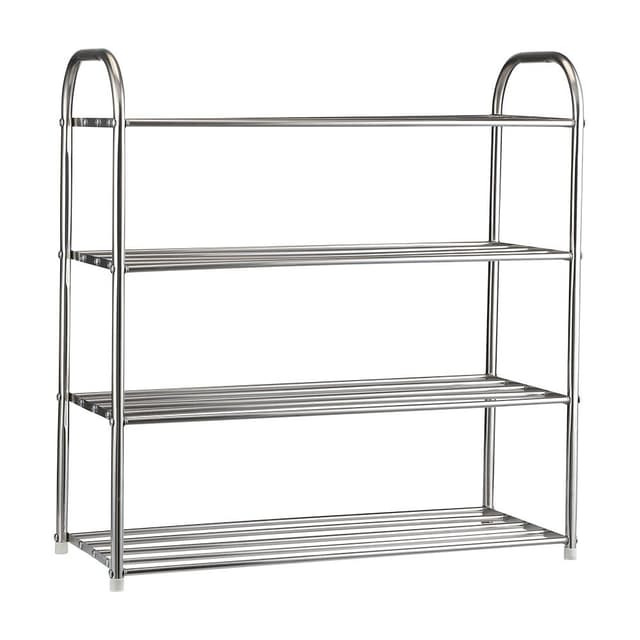 ชั้นวางรองเท้า 4 ชั้น รุ่นโอเมน - สีเงิน