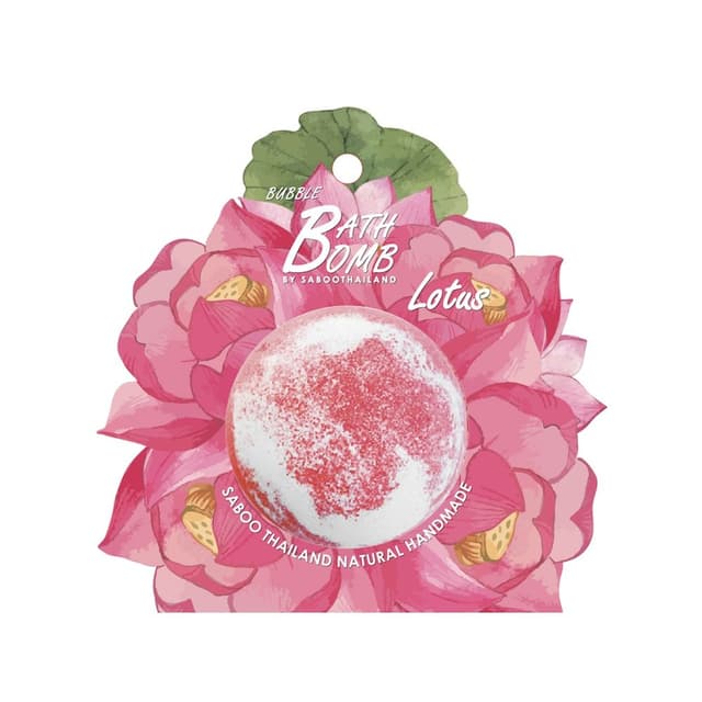 บาธบอมบ์ SABOOTHAILAND รุ่นบับเบิ้ล บาธ กลิ่นดอกบัว ขนาด 150 กรัม - สีชมพู/ขาว