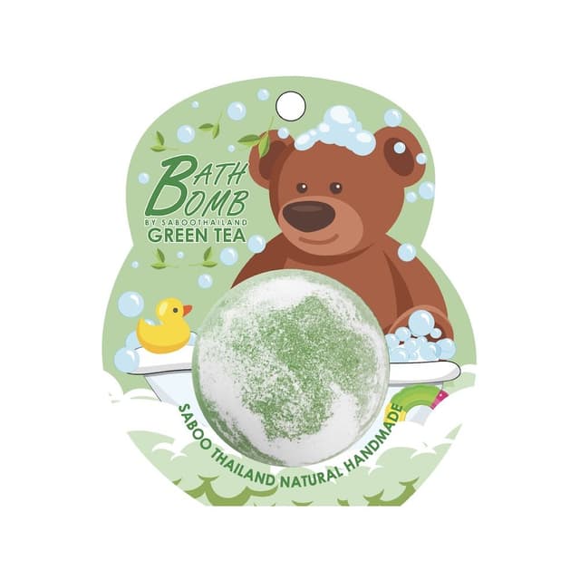 บาธบอม SABOOTHAILAND รุ่นบับเบิ้ลบาธ กลิ่นกรีนที ขนาด 150 กรัม - สีเขียว/ขาว