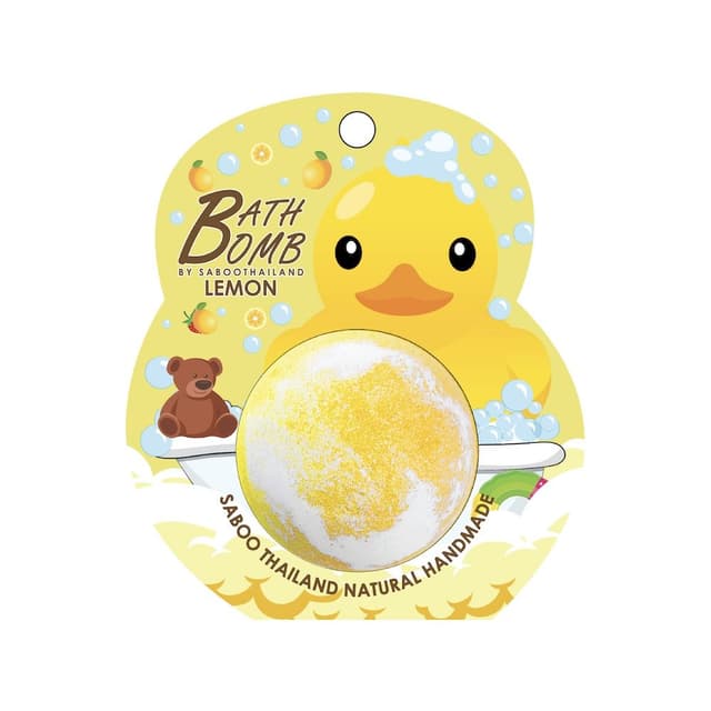 บาธบอมบ์ SABOOTHAILAND รุ่นบับเบิ้ล บาธ กลิ่นเลม่อน ขนาด 150 กรัม - สีเหลือง/ขาว