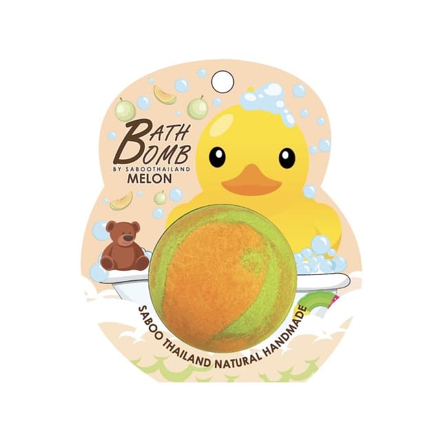 บาธบอมบ์ SABOOTHAILAND รุ่นบับเบิ้ล บาธ กลิ่นเมล่อน ขนาด 150 กรัม - สีส้ม/เขียว