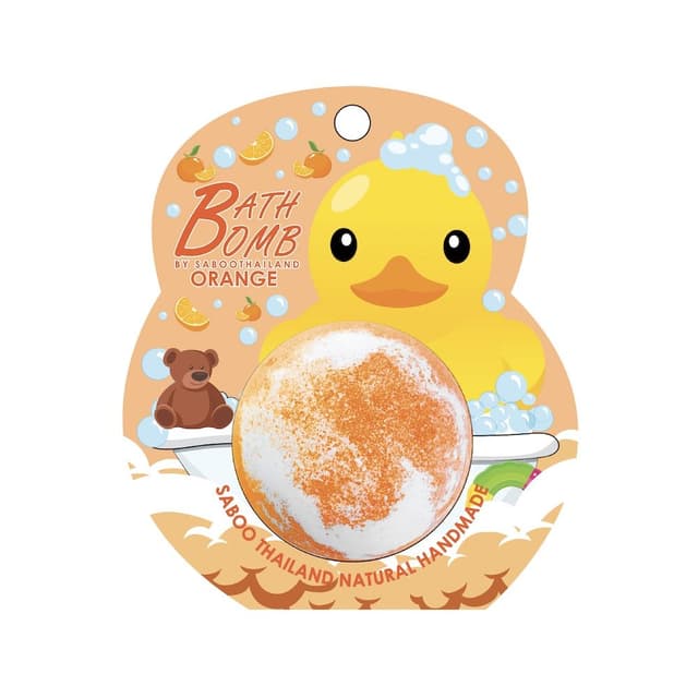 บาธบอมบ์ SABOOTHAILAND รุ่นบับเบิ้ล บาธ กลิ่นส้ม ขนาด 150 กรัม - สีส้ม/ขาว
